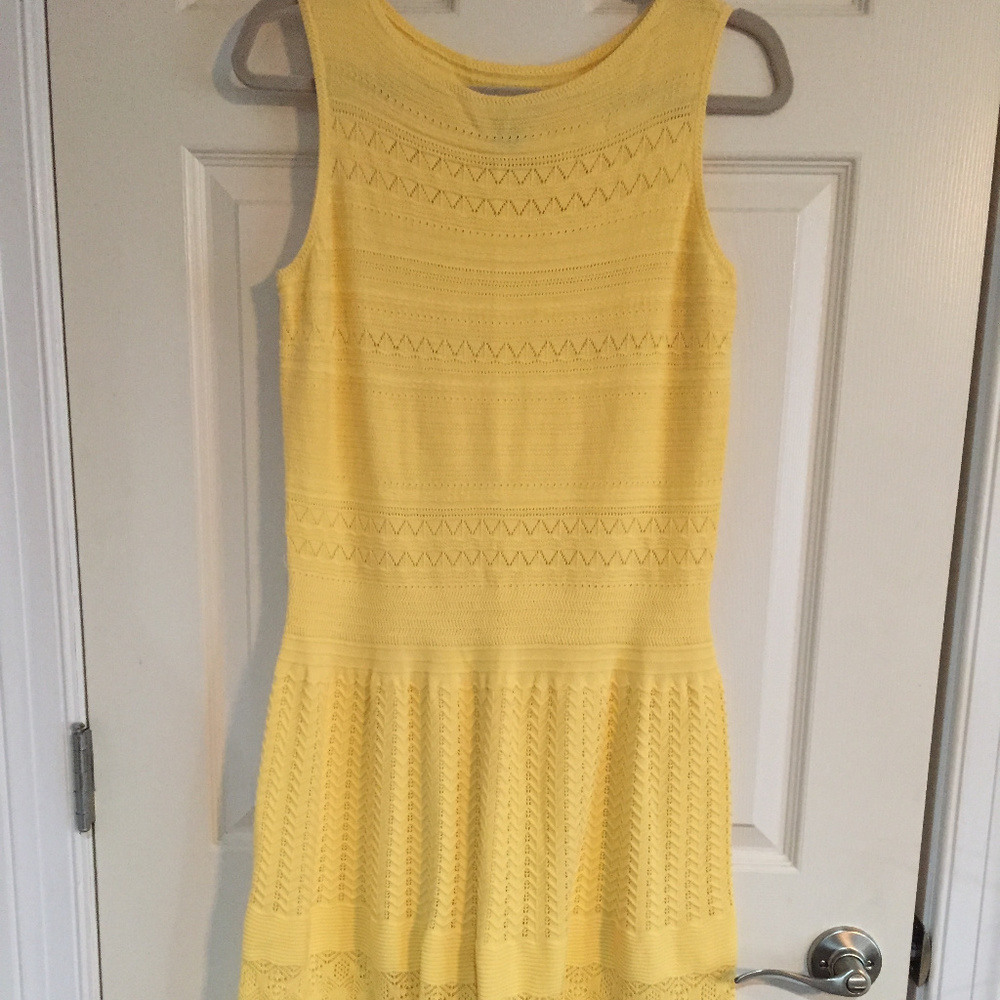 Lauren by Ralph Lauren Yellow Knit Dress - Med